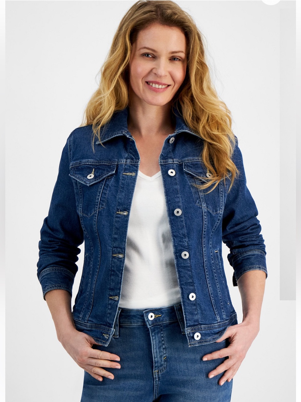 Style & Co. Dark Blue Denim Jacket - Women's Trucker